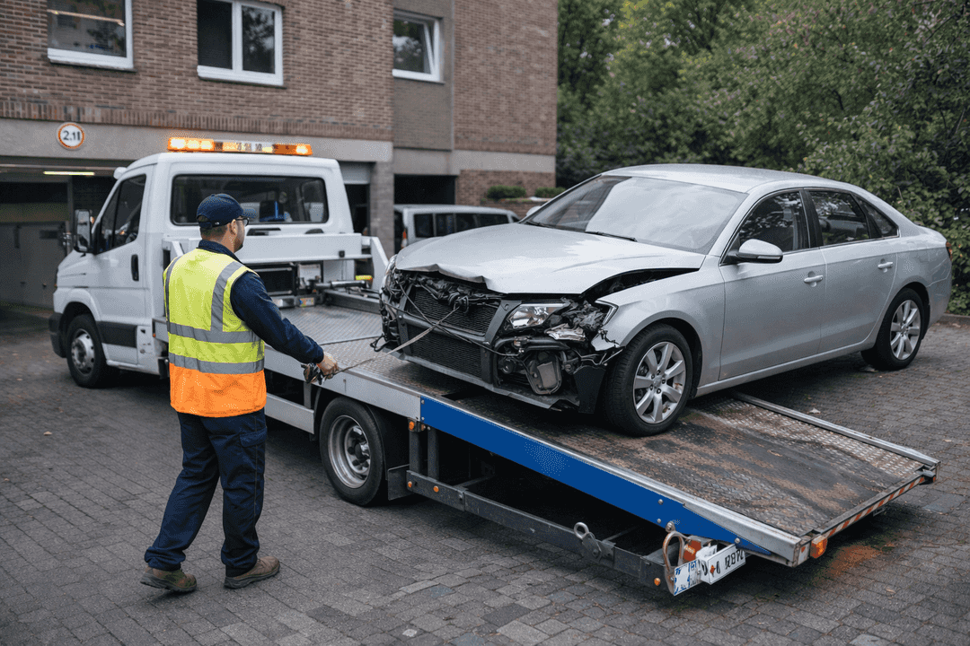 Abholung und Verladung bei der Autoverwertung Sprockhövel